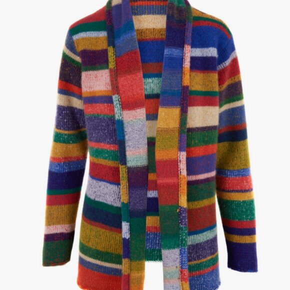The Elder Statesman striped cashmere cardigan Size Small - Picture 1 of 13
